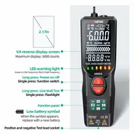 Aneng AN998 Non-Contact Detection Professional Automatic Digital Multimeter with Temperature Test 100