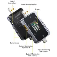 FNIRSI FNAC-28 Multi-function Type-C & USB Professional Grade Ripple Monitoring Tester 110