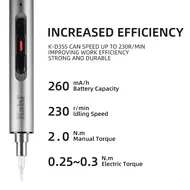 Kaisi K-D355 55-in-1 Portable Type-C Rechargeable Electric Precision Screwdriver Set 117