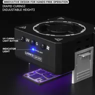 Luowei LW-CF01 Black Panther 3-in-1 Microscope Cooler & Exhaust Fan & UV Curing Lamp 121