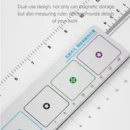 MaAnt CX-002 Portable Dual-Use Magnetic Screws Storage Mat with Measuring Ruler - 2Pcs 122