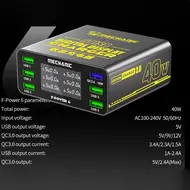 Mechanic F-Power 6 Series 6-Ports USB QC3.0 40W Smart LCD Display Charging Station 127
