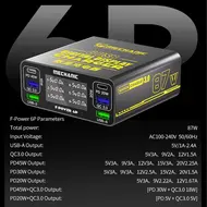 Mechanic F-Power 6 Series 6-Ports USB QC3.0 40W Smart LCD Display Charging Station 127