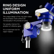 Mechanic LS720 Plus 72-LED Dual Polarization Adjustable Microscope Ring Light 87