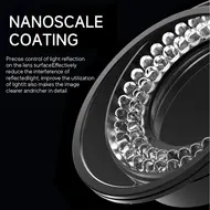 Mechanic LS720 Plus 72-LED Dual Polarization Adjustable Microscope Ring Light 87