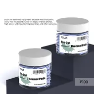 Kslid P100 12x12x1.5mm Pre-Cut Thermal Pads for Mobile Phone Motherboard Chip - 100Pcs 118