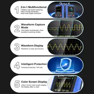 Sunshine DT-24 Pro 2-in-1 Digital Display Data Storage Oscilloscope Multimeter with Waveform Capture 33