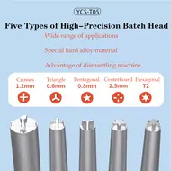 YCS-T05 5-in-1 Magnetic Precision 3D Screwdriver Set for Mobile Phone Repair 89