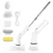 Electric Spin Scrubber Handheld Cordless Electric Cleaning Brush 2 Speed Adjustable with Extension Rod & 6 Replaceable Brush Heads for Bathroom Bathtub Toilet Wall Tile Floor & Window 422
