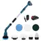 21V electric floor scrubber retractable multi-function lithium cleaning 21V electric floor scrubber retractable multi function lithium cleaning brush cordless shower brush with 8 interchangeable brush heads 2 adjustable speeds and adjustable extension han 666