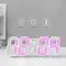 ​3D Led Wall Clock Date Temperature Display Digital Alarm Clock for Home Living Room Office Warehouse - Yellow 641_14664_mini