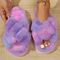 Popular Cross Furry Slippers Female Fluffy Slides Autumn Winter Outdoor Fashion Sexy EVA Light Flip Flops Sweat Soft Flat Shoes 958_17749_mini