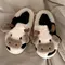 New Winter Unisex Cartoon Cow Warm Plush Slippers Couple's Indoor Non-slip House Slides Men And Women Toe Wrap Home Cotton Shoes 1019_18924_mini