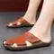 ​New Casual Leather Men Sandals Light Breathable Flats Hollow Out Male Shoes Summer Outdoor Daily Men Slippers Hot Sale Half Drag 1017_18880_mini