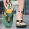 Men Mixed Colors Flip-flops Summer Comfortable Thick Sole Non-Slip Walking Shoes Round Head Lightweight Beach Slippers 1013_18785_mini