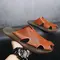 ​New Casual Leather Men Sandals Light Breathable Flats Hollow Out Male Shoes Summer Outdoor Daily Men Slippers Hot Sale Half Drag 1017_18882_mini