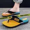 Men Mixed Colors Flip-flops Summer Comfortable Thick Sole Non-Slip Walking Shoes Round Head Lightweight Beach Slippers 1013_18794_mini