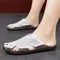 ​New Casual Leather Men Sandals Light Breathable Flats Hollow Out Male Shoes Summer Outdoor Daily Men Slippers Hot Sale Half Drag 1017_18874_mini