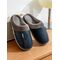 Big Size Winter Casual Men's Slippers Indoor Waterproof PU Leather Home Shoes Fur Flat Warm Fashion Bedroom Houseshoes 975_18138_mini