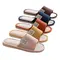 Home Linen Slippers For Men In Spring&Autumn Comfortable Bedroom Open-toed&Breathable Slippers Men's & Women's Shoes 995_18527_mini