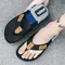 Men Mixed Colors Flip-flops Summer Comfortable Thick Sole Non-Slip Walking Shoes Round Head Lightweight Beach Slippers 1013_18804_mini