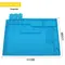 Silicone Repair Pad Thick Soldering Heat-Resistant Blue Soldering Mat Insulation No Lead Antistatic Work Pad PC Repair 1043_19189_mini