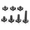 50pcs 6X6 / 4.3/ 5/6/7/8/8.5/9/10/11/12/13/14/15MM Tact Switch Push Button 12V 4PIN DIP Micro Momentary Tactile Push Button 1195_20314_mini