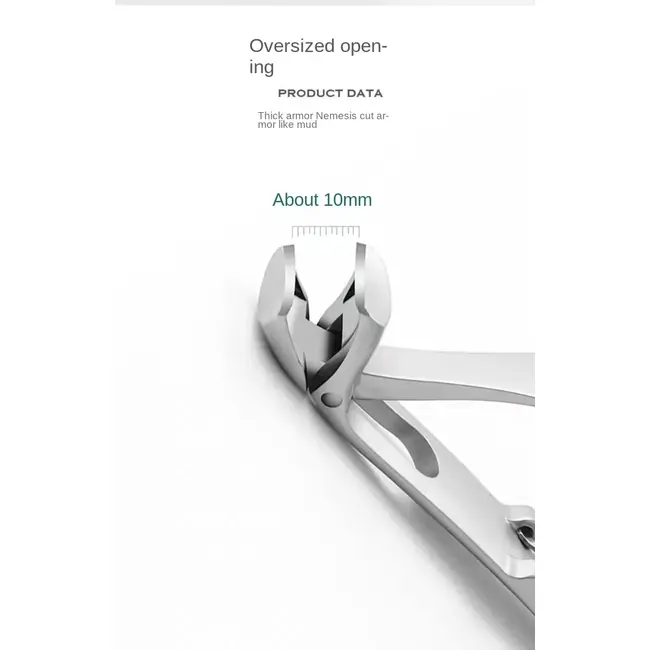 Professional Stainless Steel Nail Clippers – Toenail and Fingernail Trimmer for Thick Nails, Manicure and Pedicure Tool - Silver 230_10982