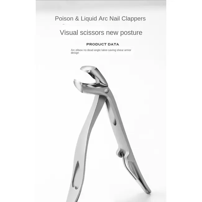 Professional Stainless Steel Nail Clippers – Toenail and Fingernail Trimmer for Thick Nails, Manicure and Pedicure Tool - Silver 230_10976