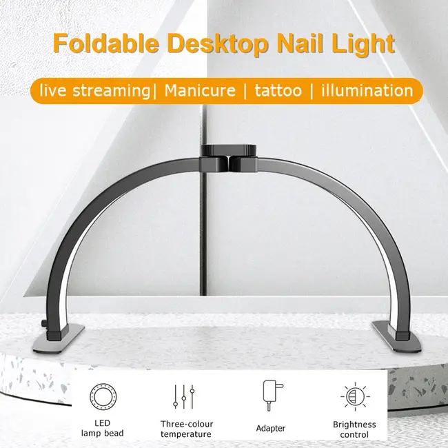 Desktop Nail and Beauty Lamp – Adjustable Brightness and Color Temperature Refill Lamp 215_10877