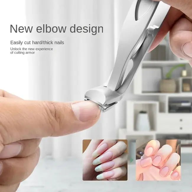 Professional Stainless Steel Nail Clippers – Toenail and Fingernail Trimmer for Thick Nails, Manicure and Pedicure Tool - Silver 230_10990