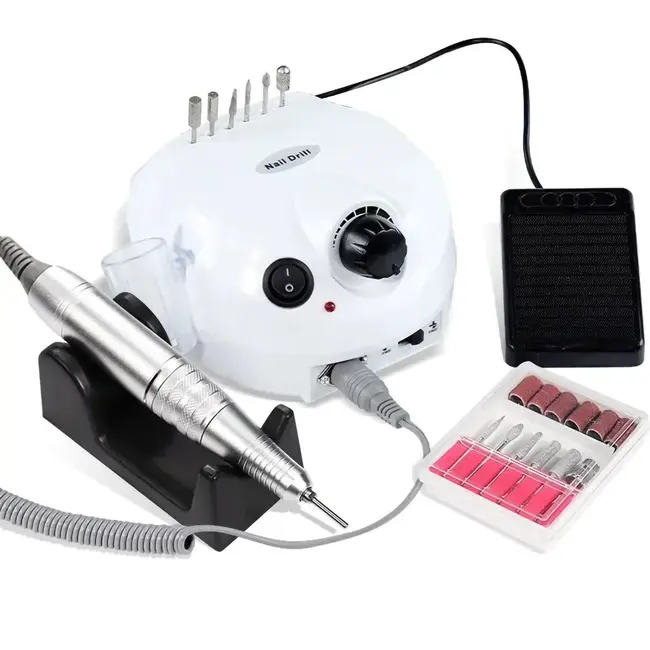 35000RPM Professional Nail Drilling Machine for Manicure Drill Tips Electric Nail Sander Pedicure File Polisher Equipment Tools - Black 261_11299