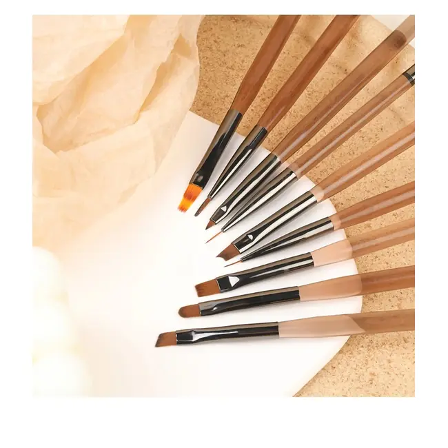 9PCS UV Gel Nail Brush Liner DIY Painting Pen Manicure Acrylic Drawing Brush for Nail Art Design Nails Tip Display Painting Tool 318_11681