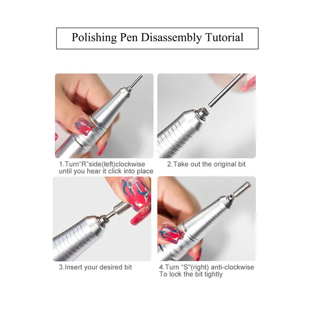 35000RPM Professional Nail Drilling Machine for Manicure Drill Tips Electric Nail Sander Pedicure File Polisher Equipment Tools - Black 261_11304