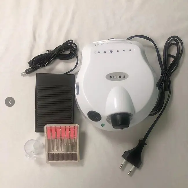 35000RPM Professional Nail Drilling Machine for Manicure Drill Tips Electric Nail Sander Pedicure File Polisher Equipment Tools - Black 261_11303