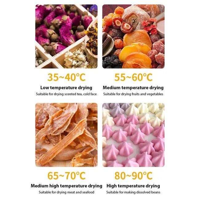 Excalibur Dehydrators for Food and Jerky 400W 5-Tray 24H Timer Adjustable Temperature Control 30-90°C Vegetable Fruit Dehydrator with Visible Window for Home & Commercial Use 359_12096