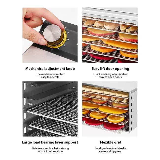 Excalibur Dehydrators for Food and Jerky 400W 5-Tray 24H Timer Adjustable Temperature Control 30-90°C Vegetable Fruit Dehydrator with Visible Window for Home & Commercial Use 359_12088
