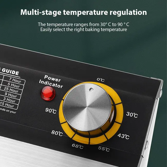 Excalibur Dehydrators for Food and Jerky 400W 5-Tray 24H Timer Adjustable Temperature Control 30-90°C Vegetable Fruit Dehydrator with Visible Window for Home & Commercial Use 359_12091