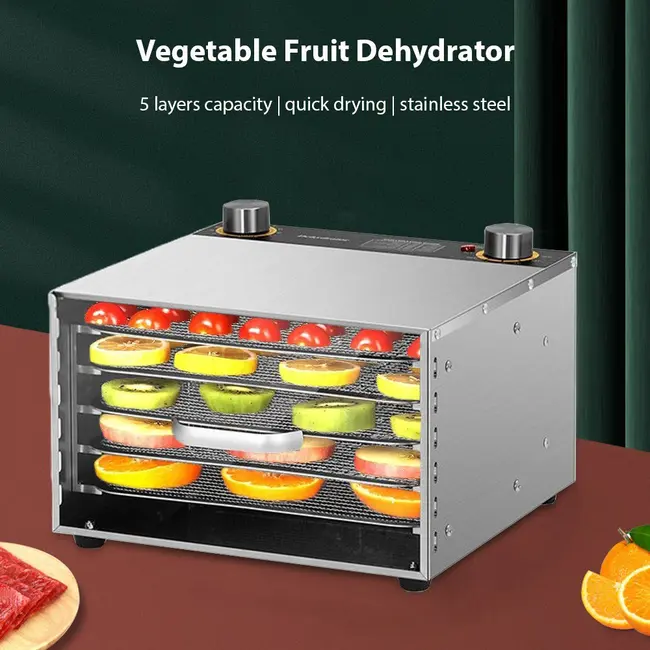 Excalibur Dehydrators for Food and Jerky 400W 5-Tray 24H Timer Adjustable Temperature Control 30-90°C Vegetable Fruit Dehydrator with Visible Window for Home & Commercial Use 359_12081