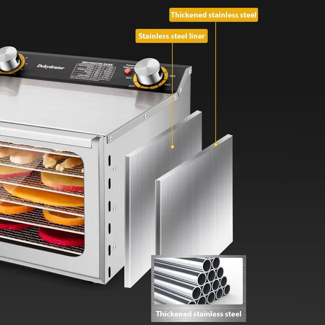 Excalibur Dehydrators for Food and Jerky 400W 5-Tray 24H Timer Adjustable Temperature Control 30-90°C Vegetable Fruit Dehydrator with Visible Window for Home & Commercial Use 359_12092