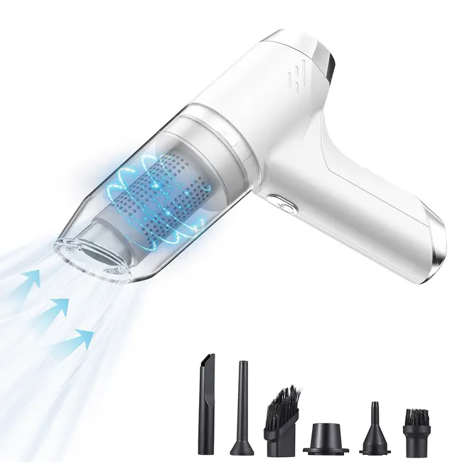 ​Handheld Cordless Vacuum Cleaner 6500Pa Powerful Suction 3 in 1 Dust Buster Blower and Hand Pump Vacuum Cleaner 120W High Power Wet and Dry Portable Cleaner Rechargeable Handheld Vacuum Cleaner for Home Office Car - Grey 403_12542