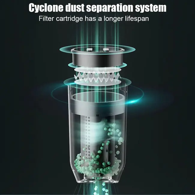 ​Handheld Cordless Vacuum Cleaner 6500Pa Powerful Suction 3 in 1 Dust Buster Blower and Hand Pump Vacuum Cleaner 120W High Power Wet and Dry Portable Cleaner Rechargeable Handheld Vacuum Cleaner for Home Office Car - Grey 403_12552