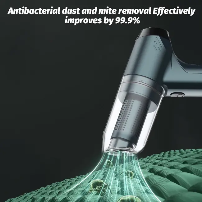 ​Handheld Cordless Vacuum Cleaner 6500Pa Powerful Suction 3 in 1 Dust Buster Blower and Hand Pump Vacuum Cleaner 120W High Power Wet and Dry Portable Cleaner Rechargeable Handheld Vacuum Cleaner for Home Office Car - Grey 403_12555