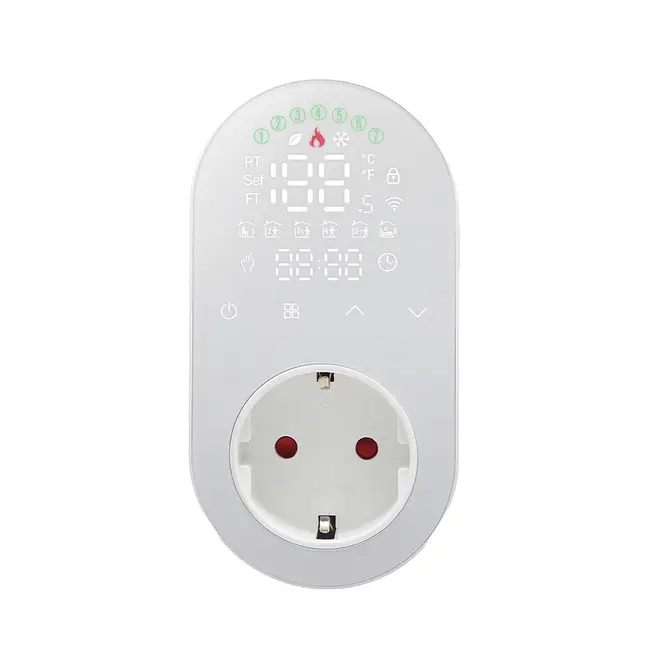 ​WiFi Intelligent LED Thermostat 16A Breeding Incubation Constant Temperature Socket Energy Saving Timer Socket - Black 551_13872