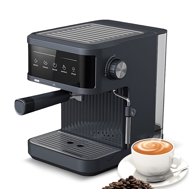 ​Multifunctional Electric Coffee Maker 850W 20Bar Mini Coffee Machine with Portafilter, Single and Double Portafilter Basket, 92 degrees Celsius Smart Brew 3 stage adjustable steam wand for Latte Art Espresso - Black 475_13169