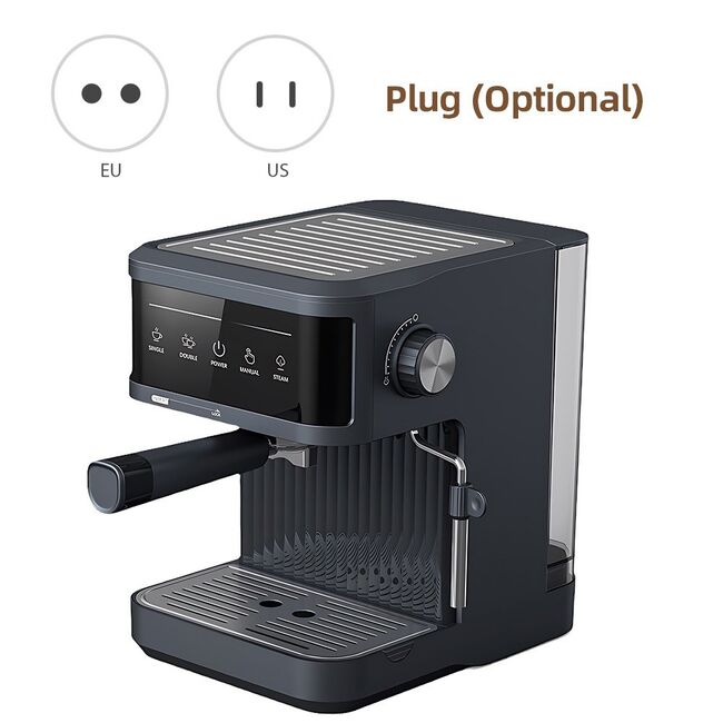 ​Multifunctional Electric Coffee Maker 850W 20Bar Mini Coffee Machine with Portafilter, Single and Double Portafilter Basket, 92 degrees Celsius Smart Brew 3 stage adjustable steam wand for Latte Art Espresso - Black 475_13171