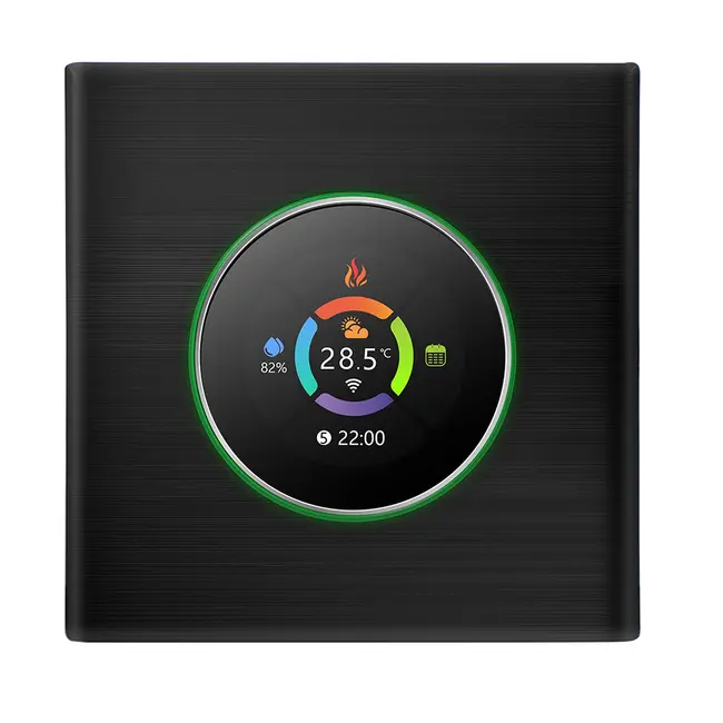 ​WiFi Smart Thermostat Temperature Controller Weekly Programmable Button Control/ Mobile APP/ Voice Control Compatible with Alexa/Google Home, for Hot Water 5A - Black 548_13854