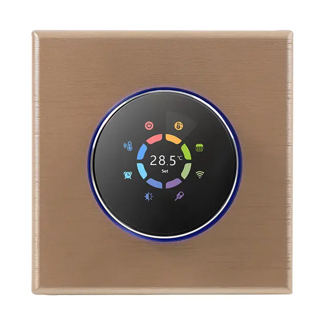 ​WiFi Smart Thermostat Temperature Controller Weekly Programmable Button Control/ Mobile APP/ Voice Control Compatible with Alexa/Google Home, for Hot Water 5A - Black 548_13864