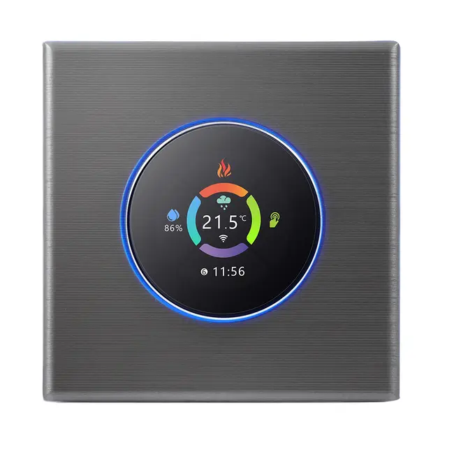 ​WiFi Smart Thermostat Temperature Controller Weekly Programmable Button Control/ Mobile APP/ Voice Control Compatible with Alexa/Google Home, for Hot Water 5A - Black 548_13853