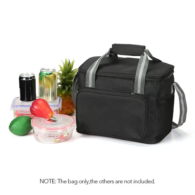 ​15L Portable Insulated Cooler Bag for Travel Hiking Beach Picnic BBQ Party - Black 657_14780